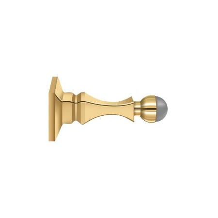 Deltana 3-5/8 Height Baseboard Door Stop Lifetime Polished Brass BDH35CR003